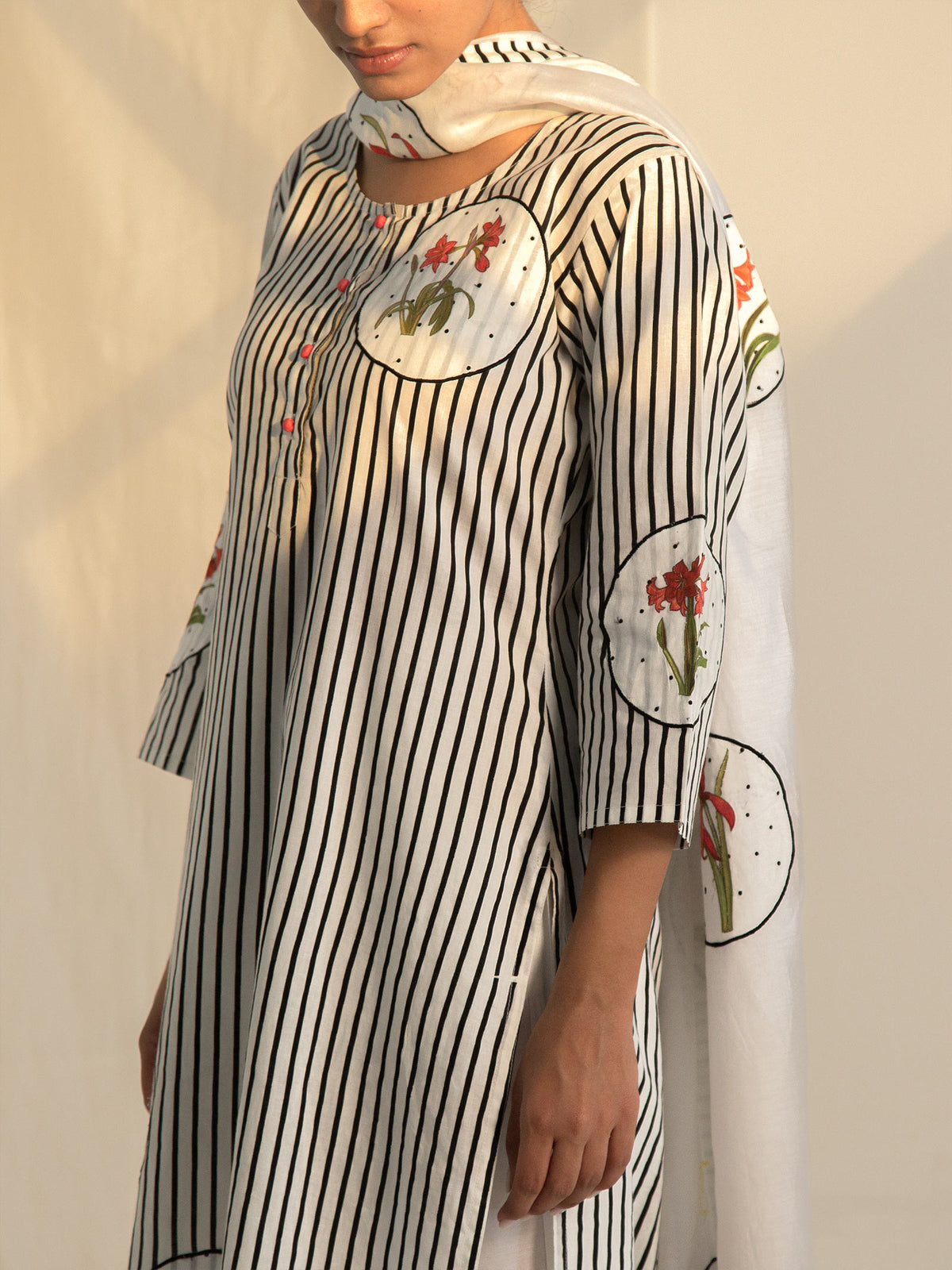 Red Lily Cotton Kurta