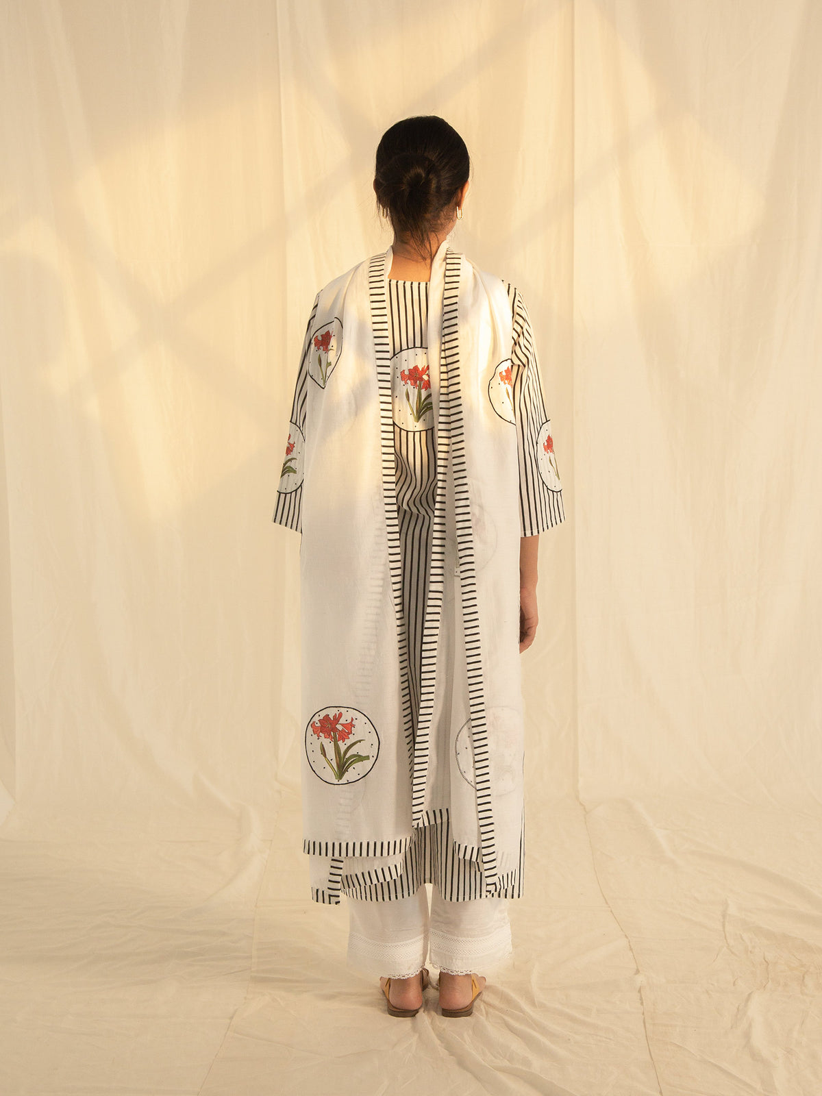 Red Lily Cotton Kurta