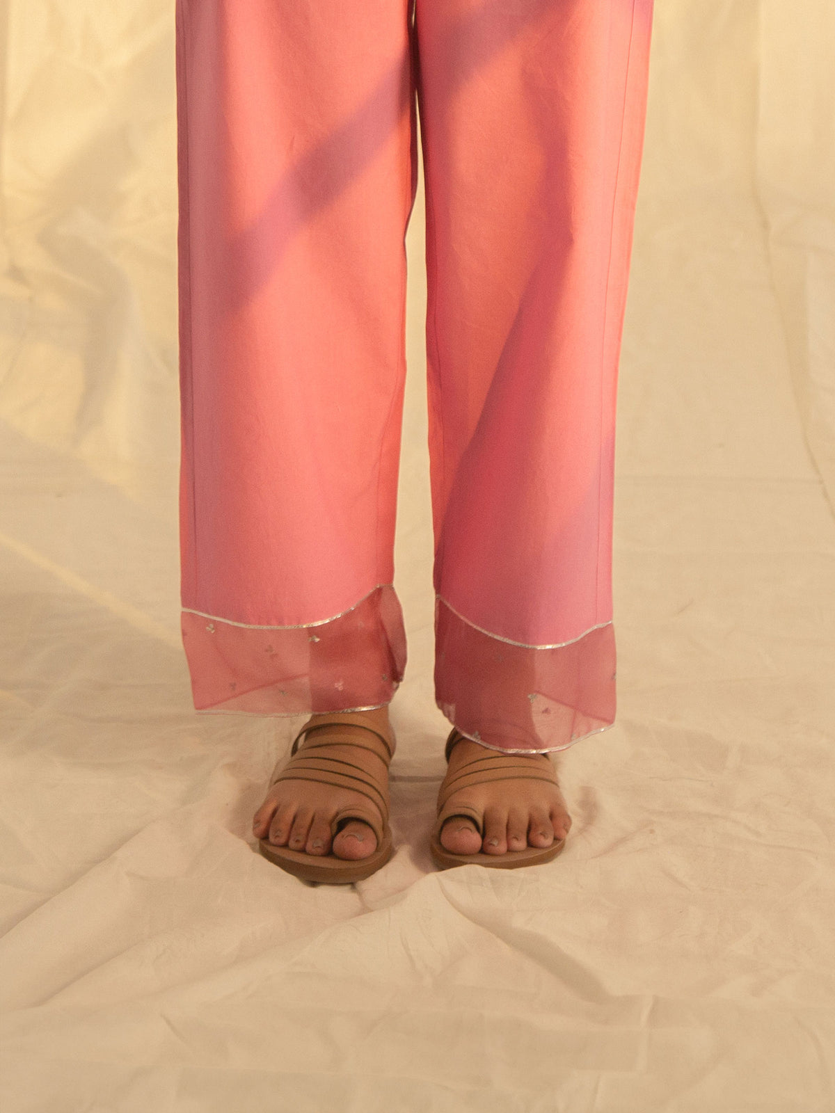 Think Pink Cotton Straight Pant