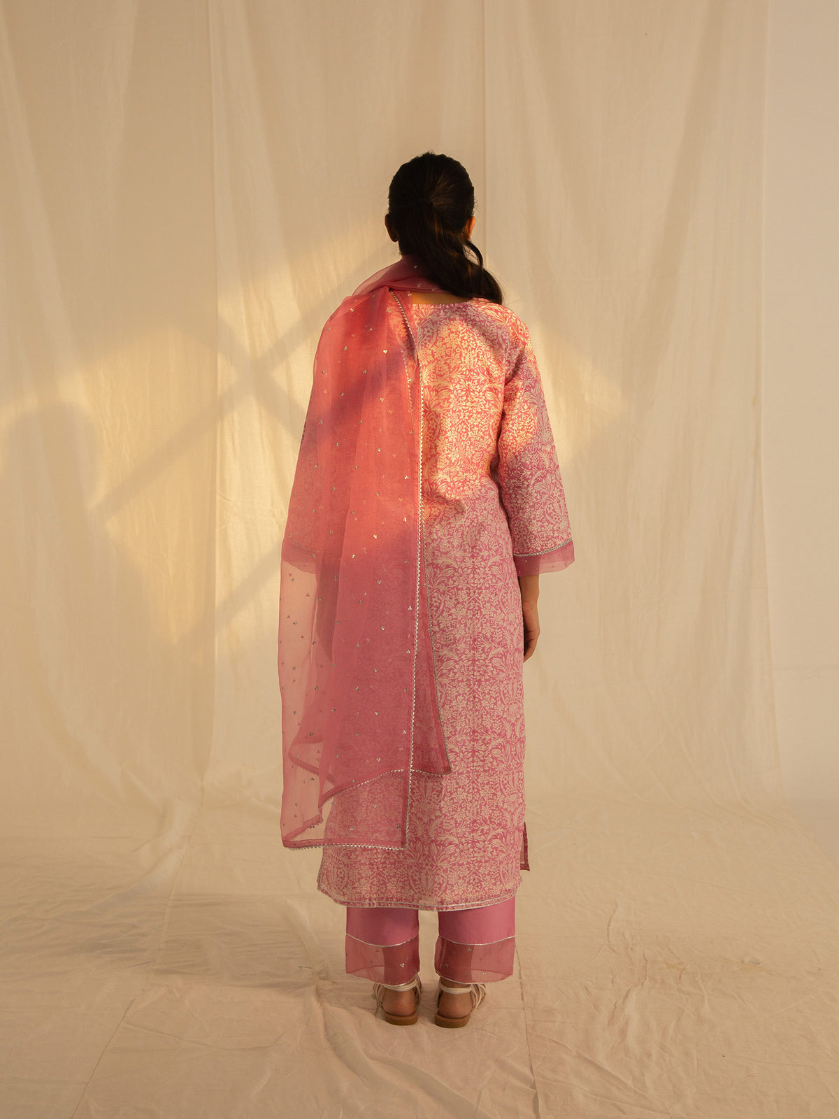 Think Pink Organza Dupatta
