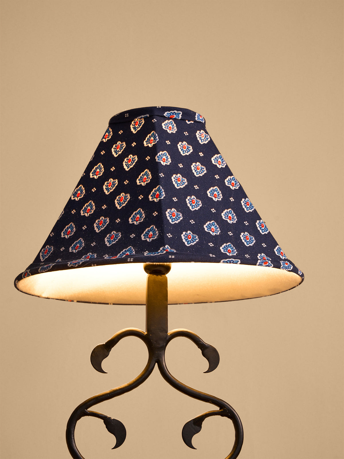 Block-Print Celestial Glow Medium Lamp Shade