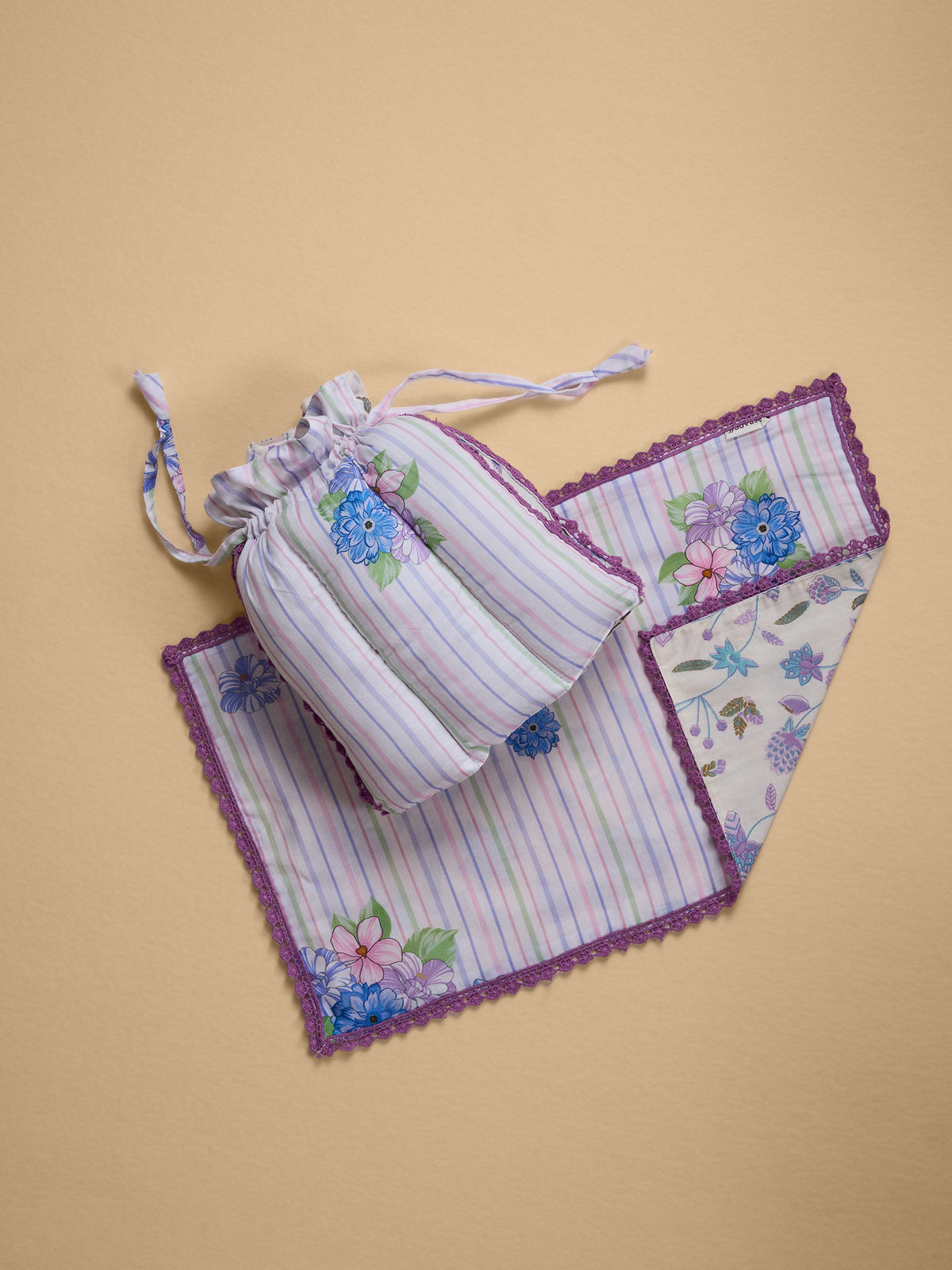 Lined Up Tea Cosy - Purple