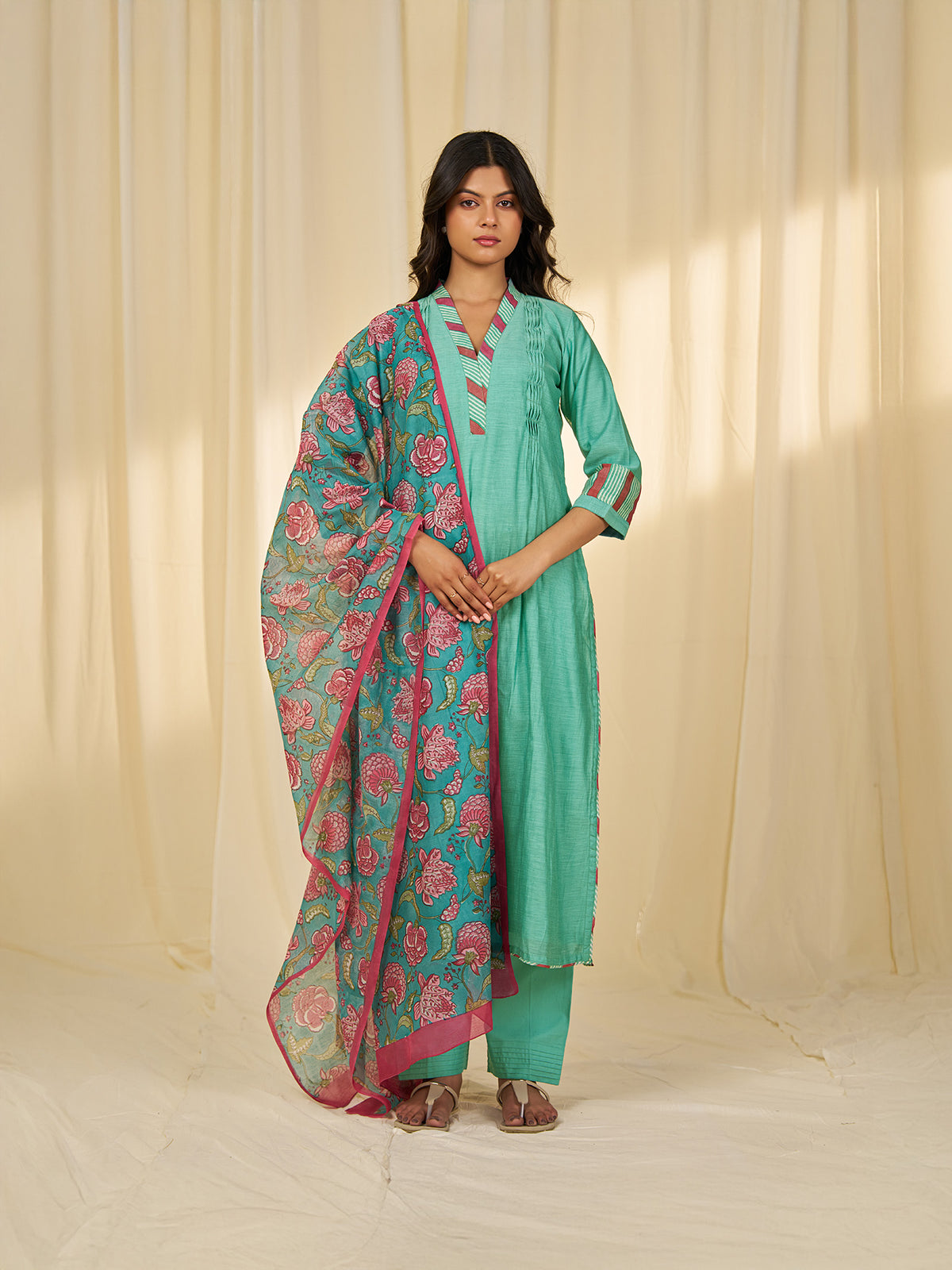 Taxila Chanderi Kurta