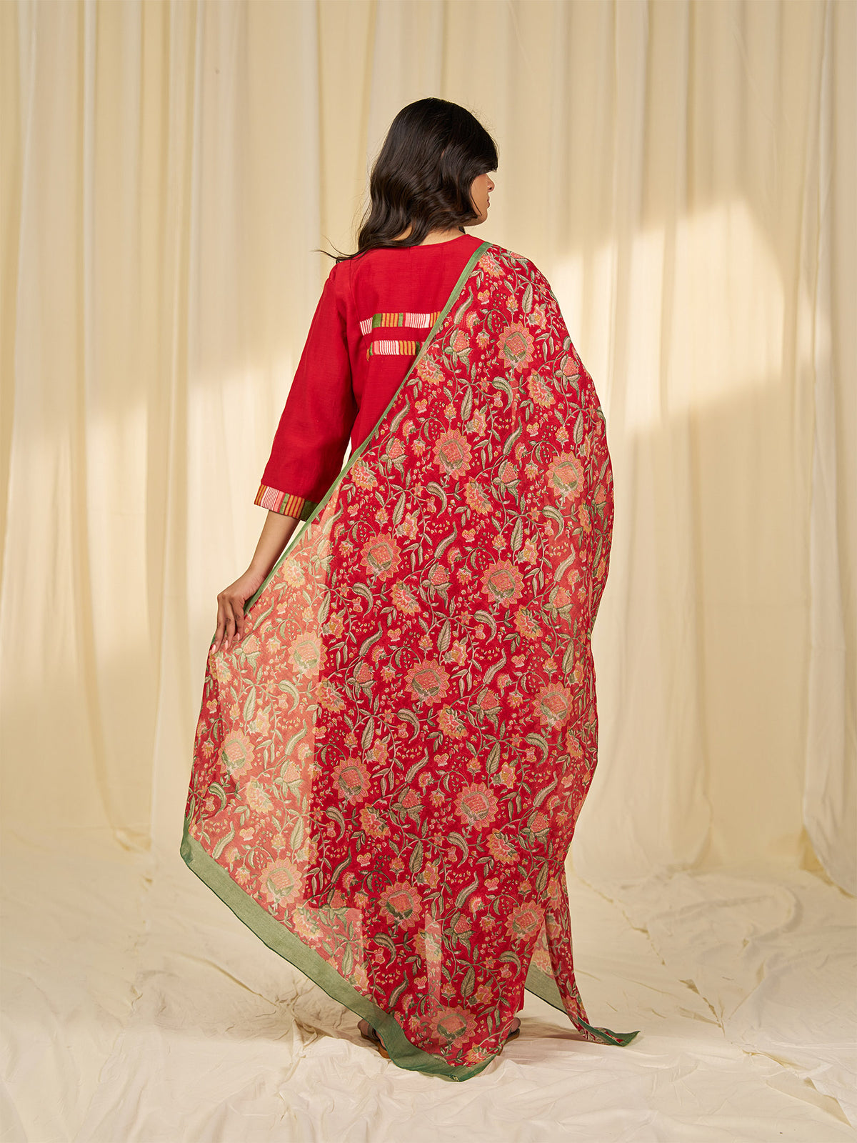 The Silk Route Vaishali Chanderi Dupatta