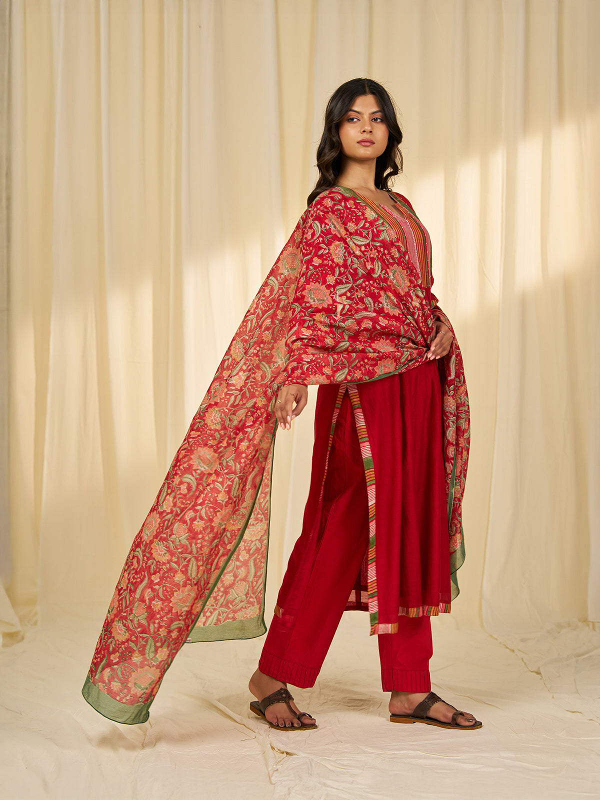 The Silk Route Vaishali Chanderi Dupatta