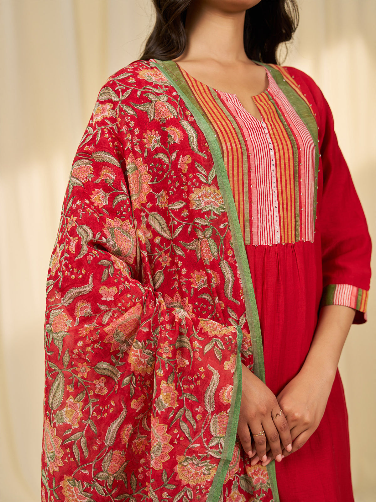 The Silk Route Vaishali Chanderi Dupatta