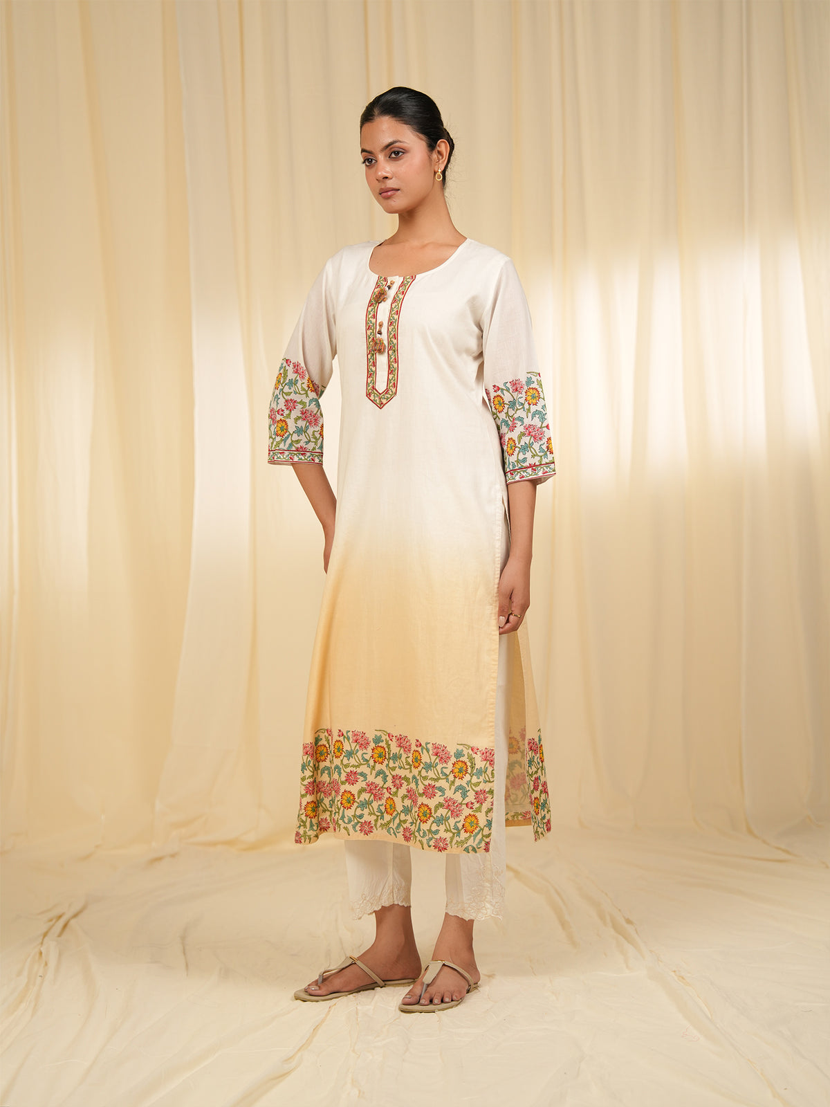 Vanilla Blossom Cotton Kurta