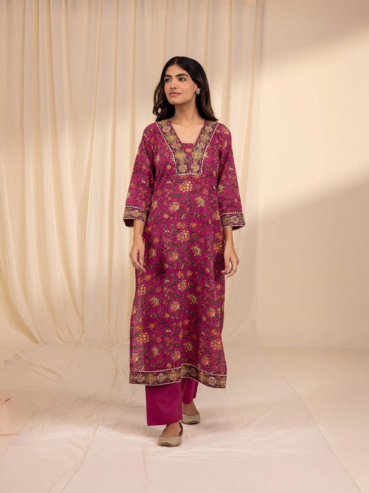 Wild Flowers Voile Kurta