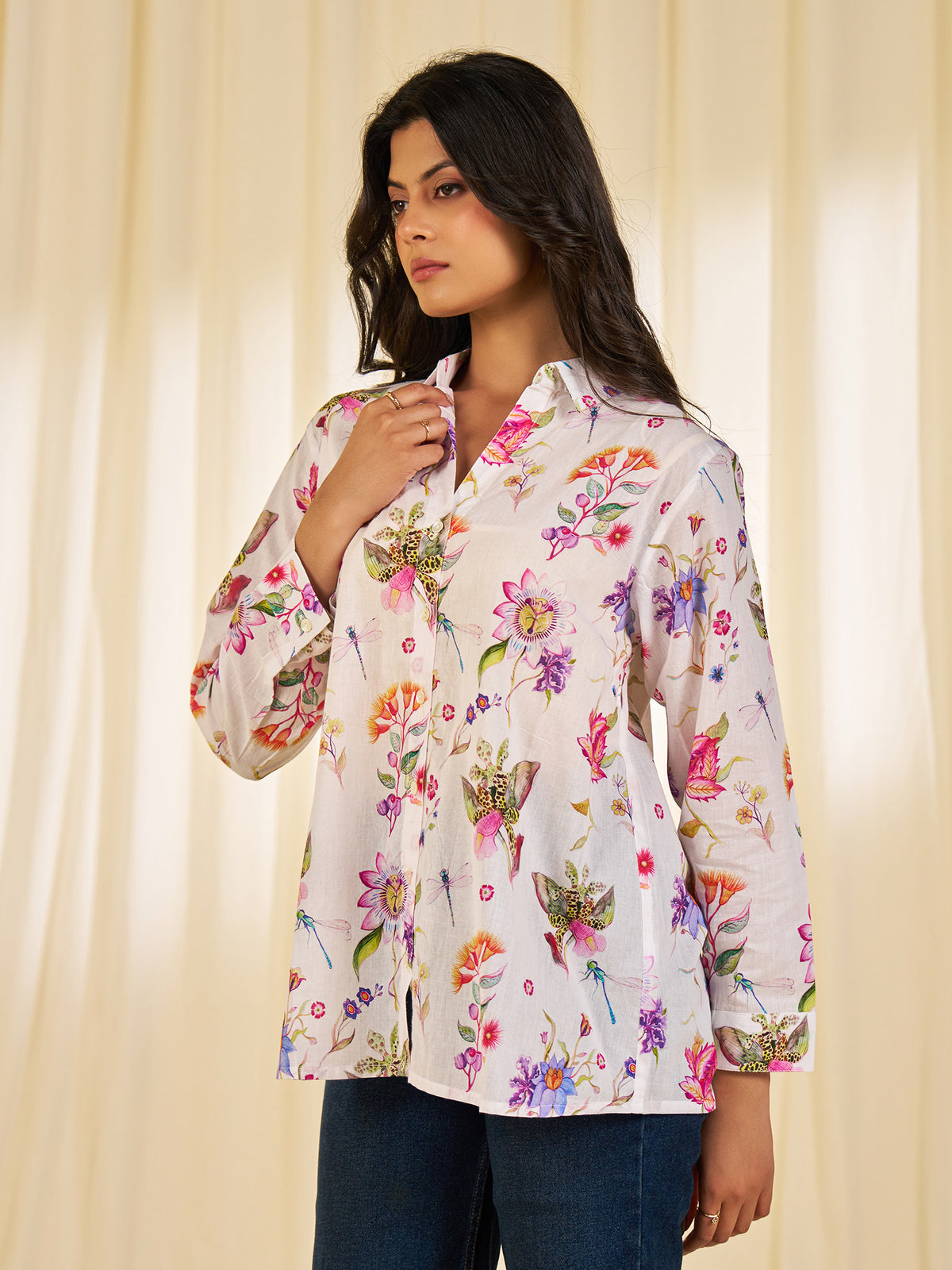 Wild Flowers Cotton Shirt