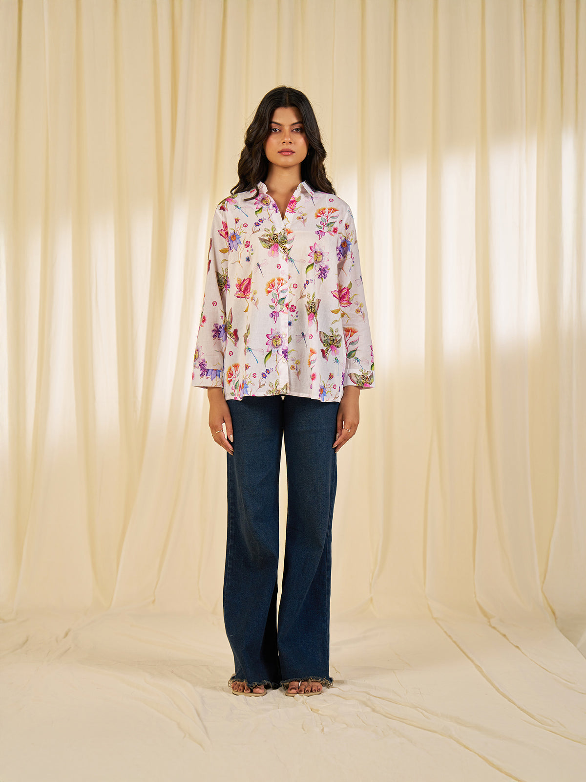 Wild Flowers Cotton Shirt