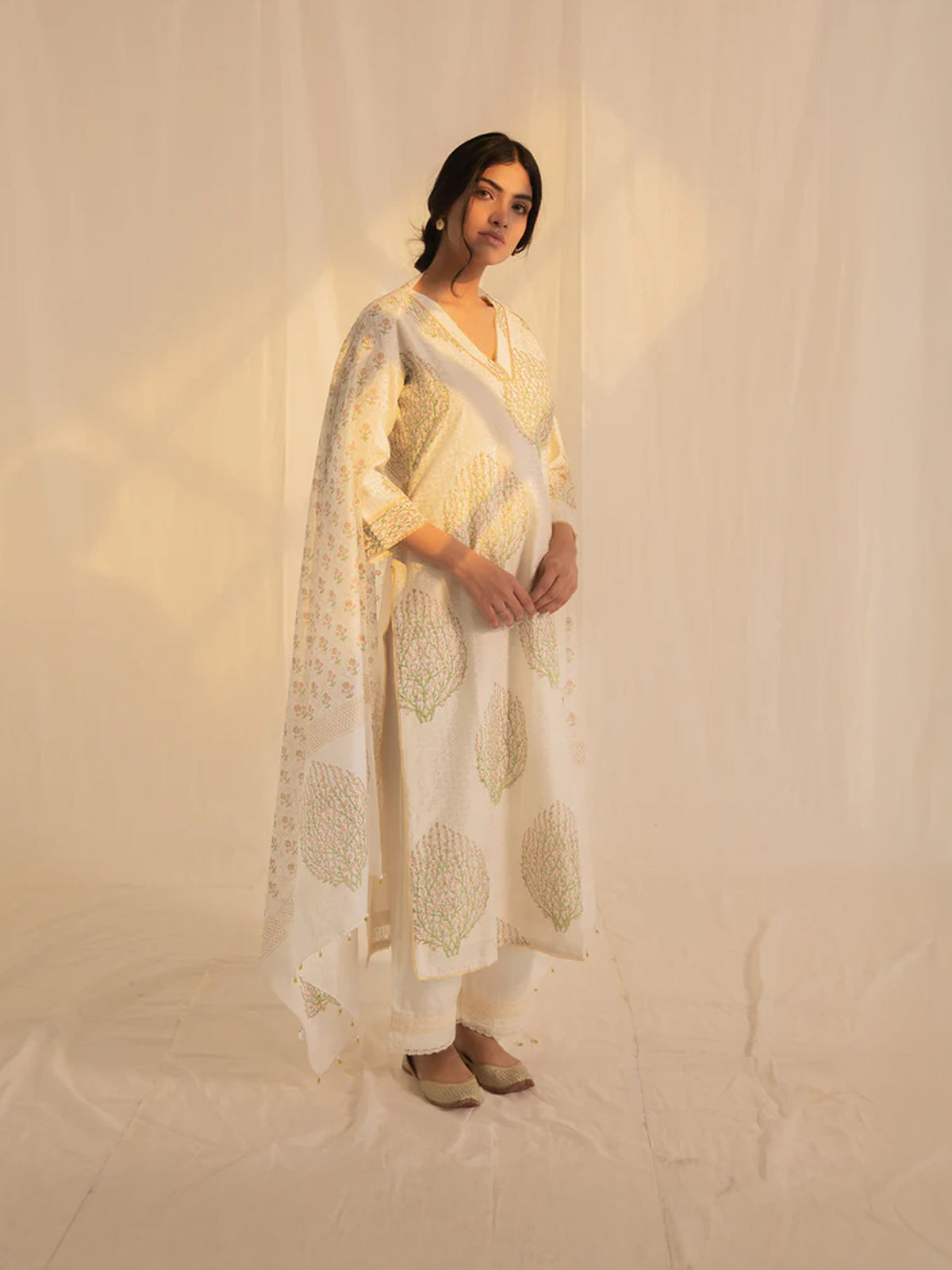Kashmir Chanderi Kurta