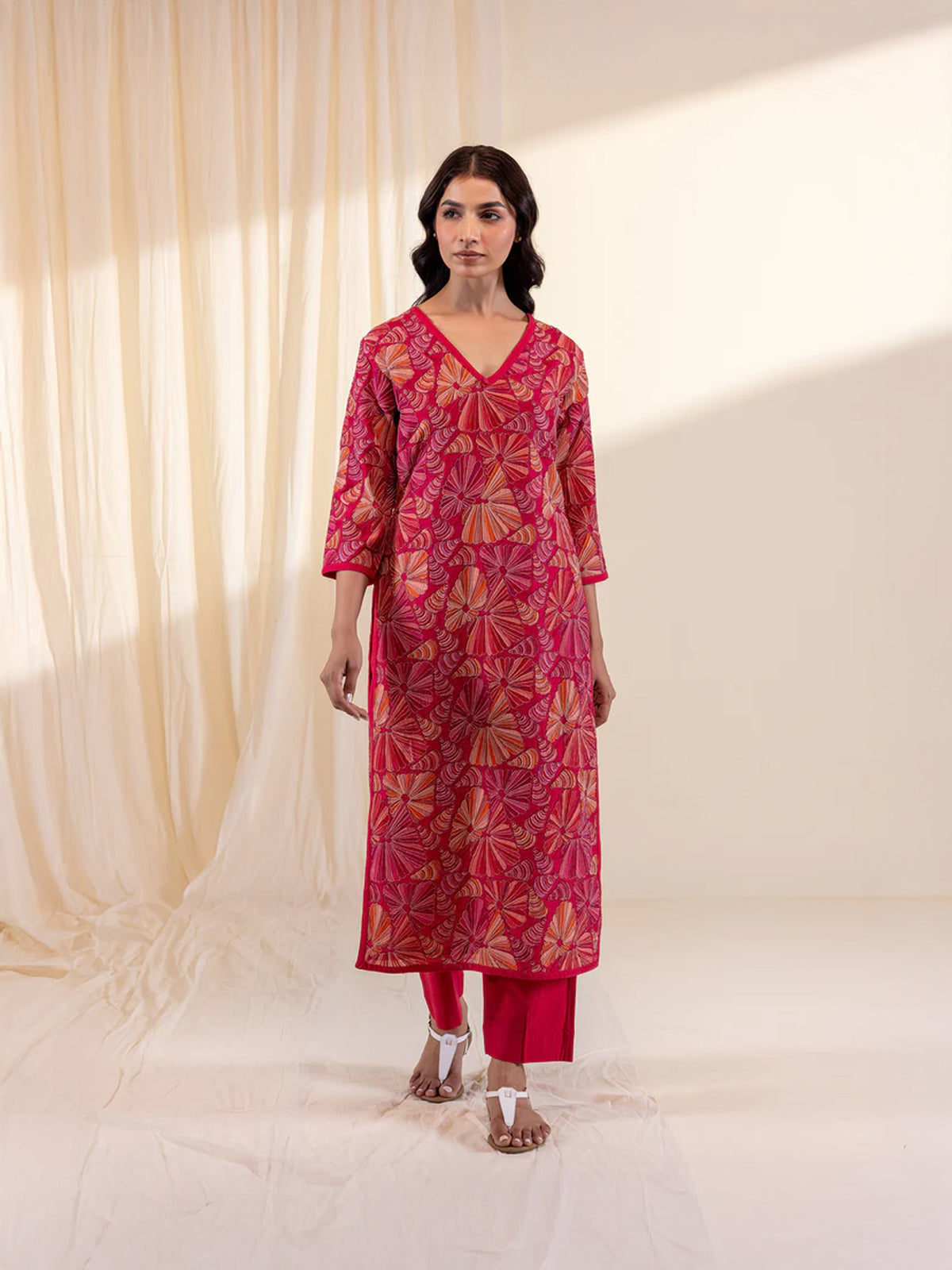 Sea Shells Chanderi Kurta