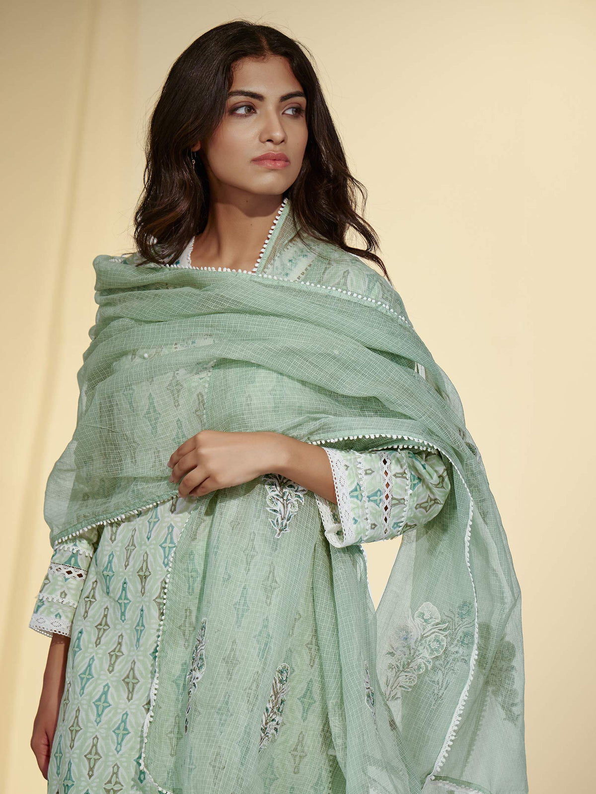 Hint Of Mint Cotton Kurta