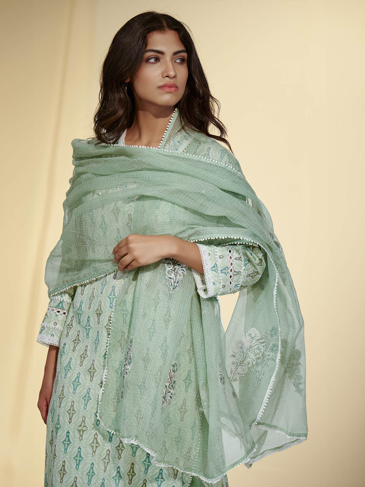 Hint Of Mint Kota Dupatta