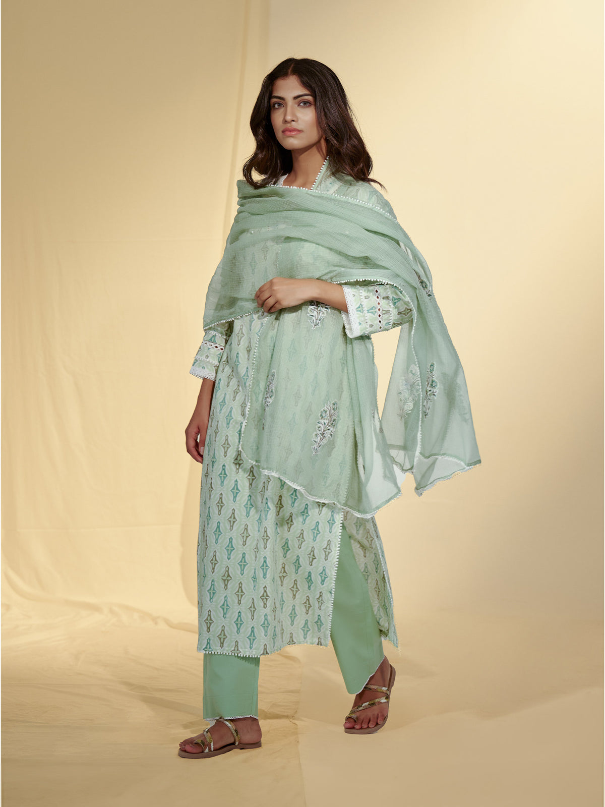 Hint Of Mint Kota Dupatta