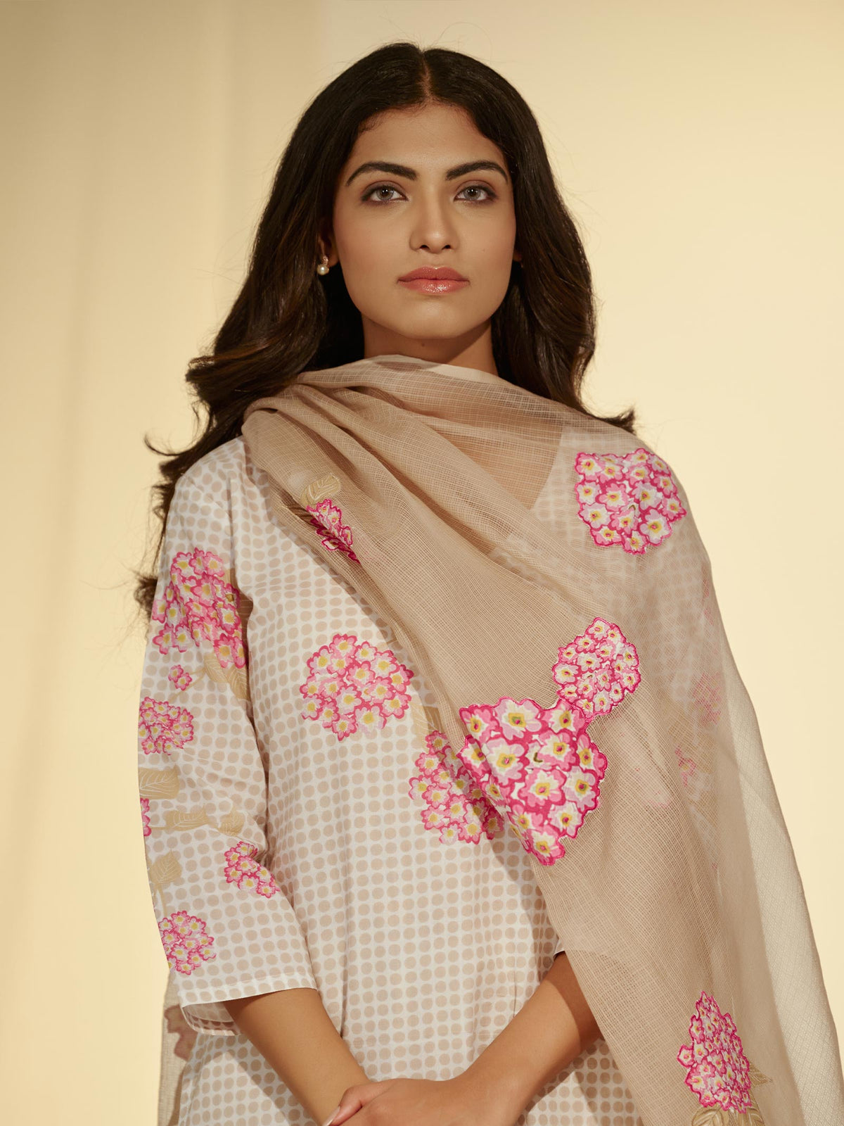 Dots and Flowers Kota Dupatta