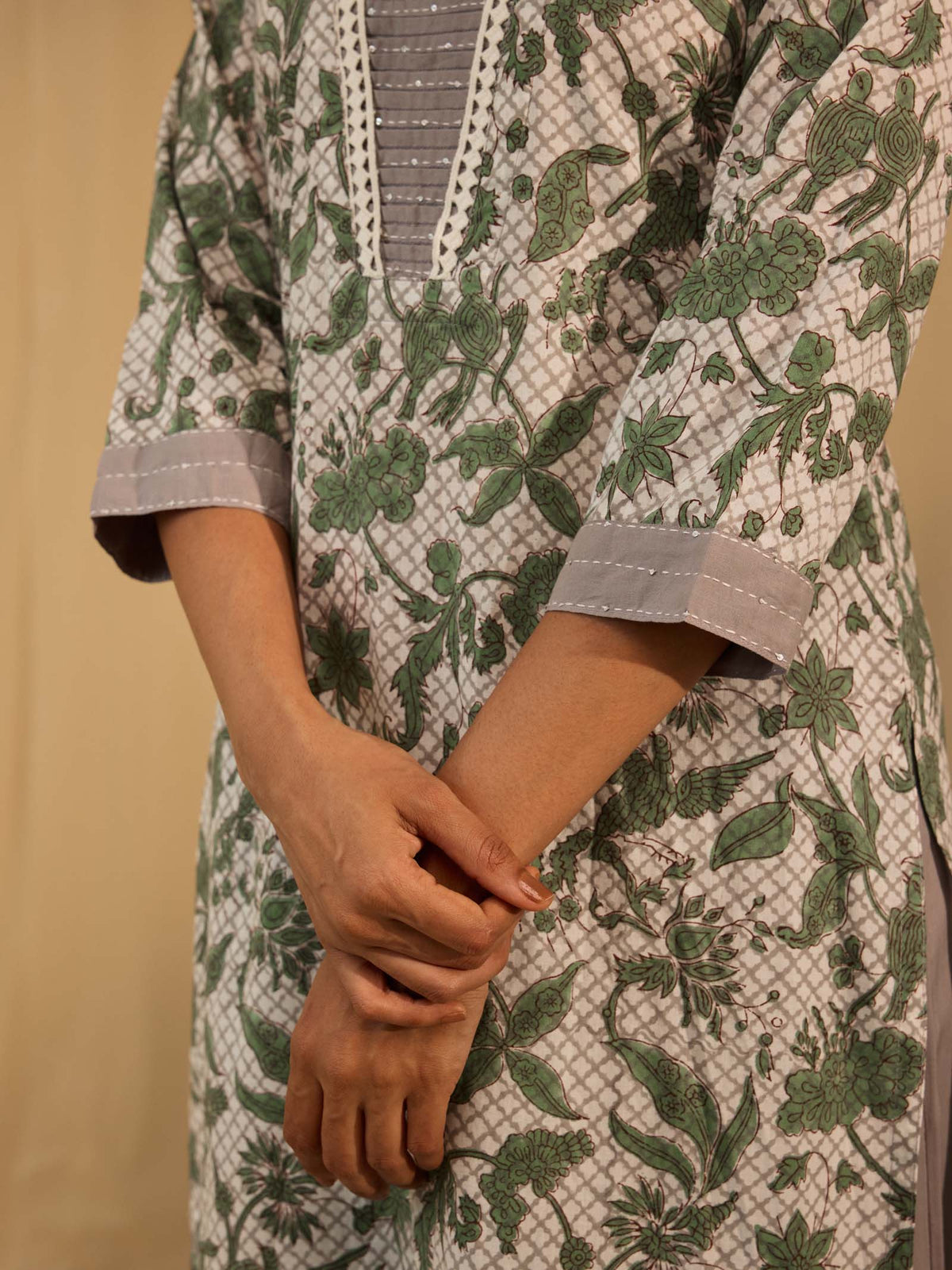Parakeets Cotton Kurta