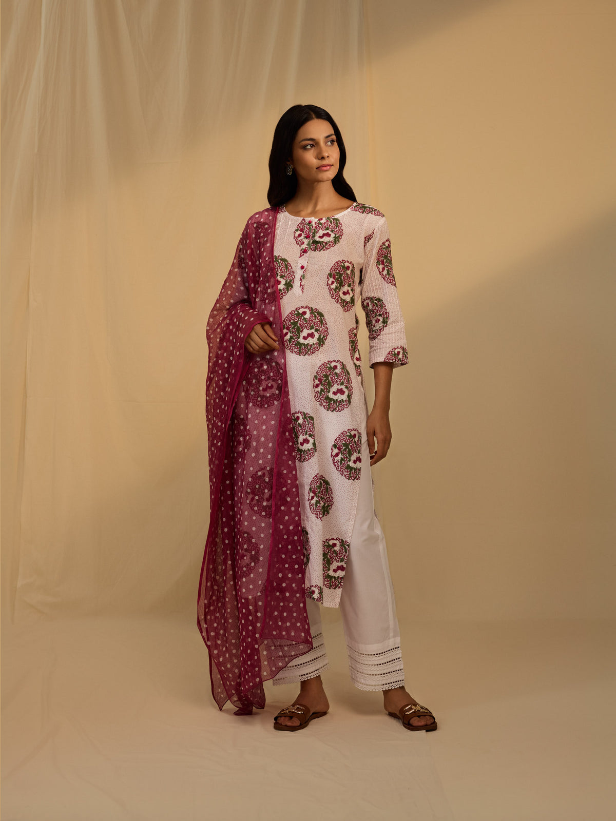 Spotted Kota Dupatta