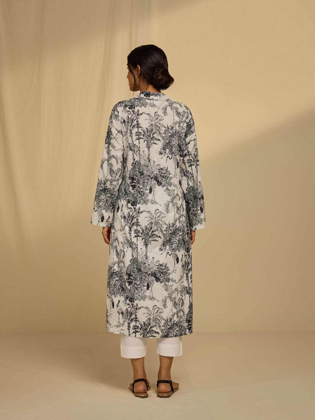 Tiger Trees Voile Kurta