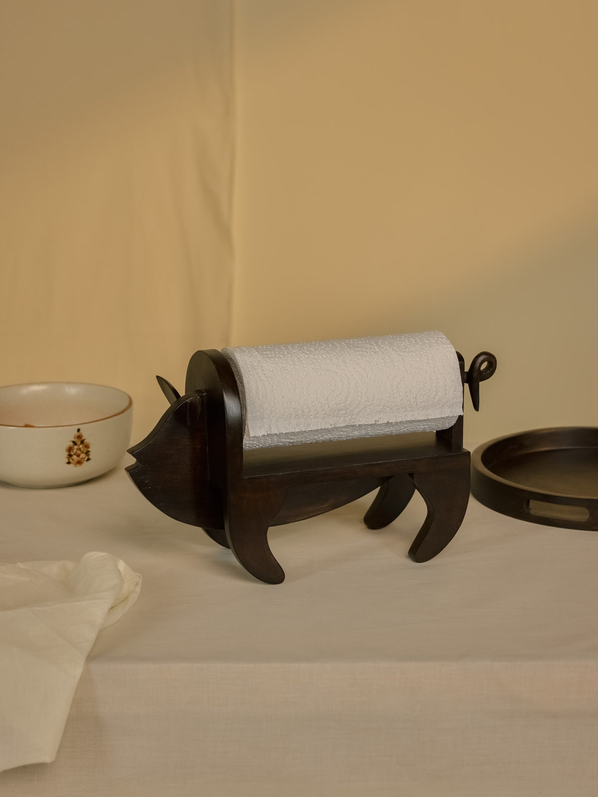 Kitchen Roll Holder - Pig