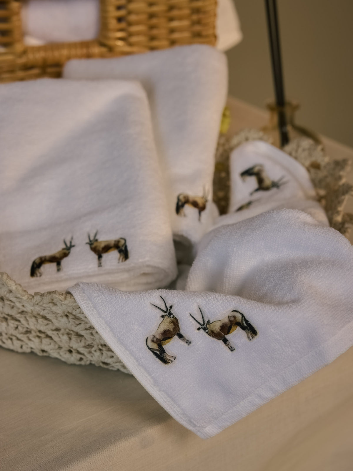 Oryx White Face Towel (Set of 2)