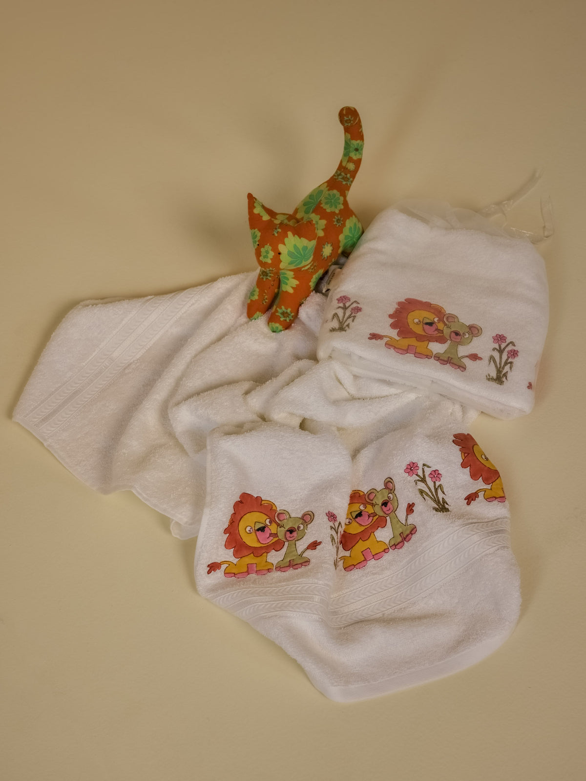 Lion Kisses Baby Towel