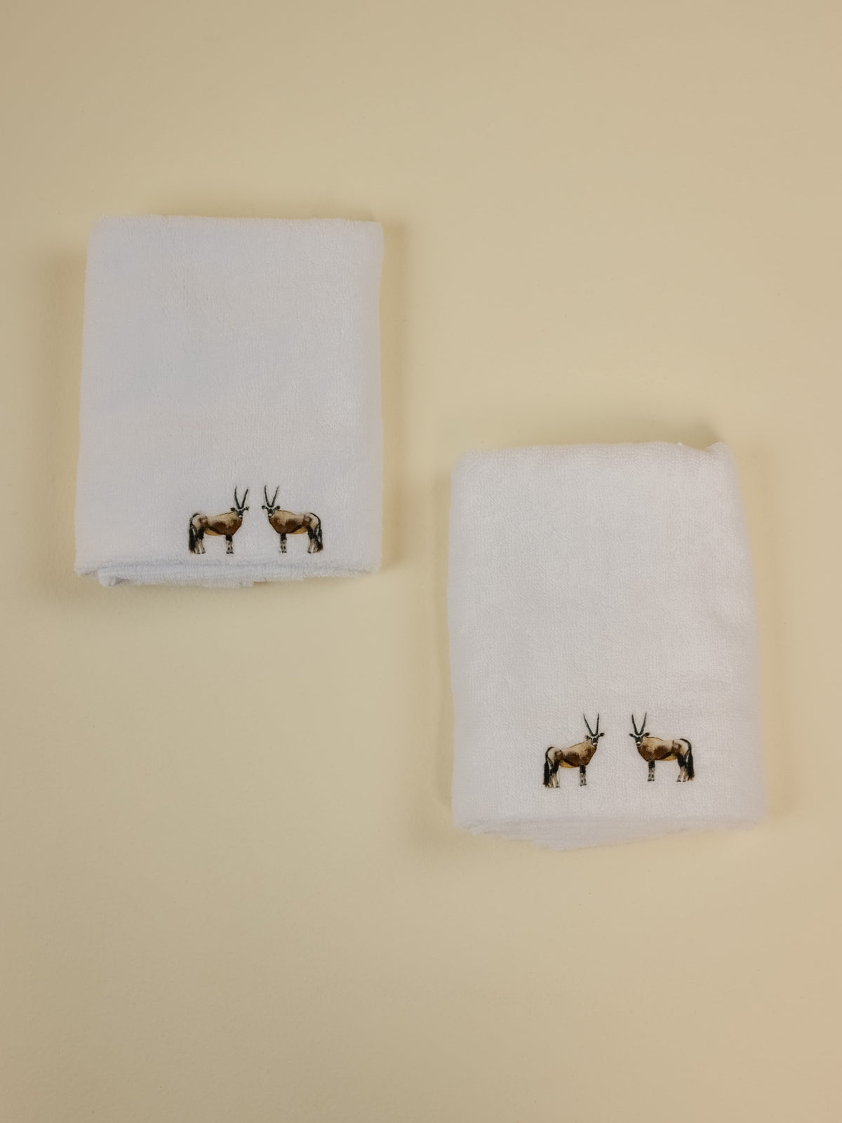 Oryx White Hand Towel (Set of 2)