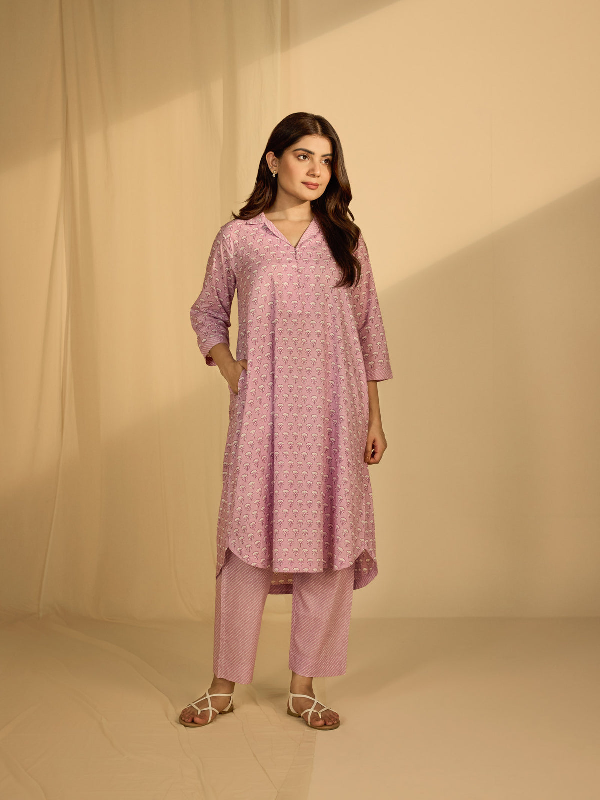 Little Lavender Cotton Kurta