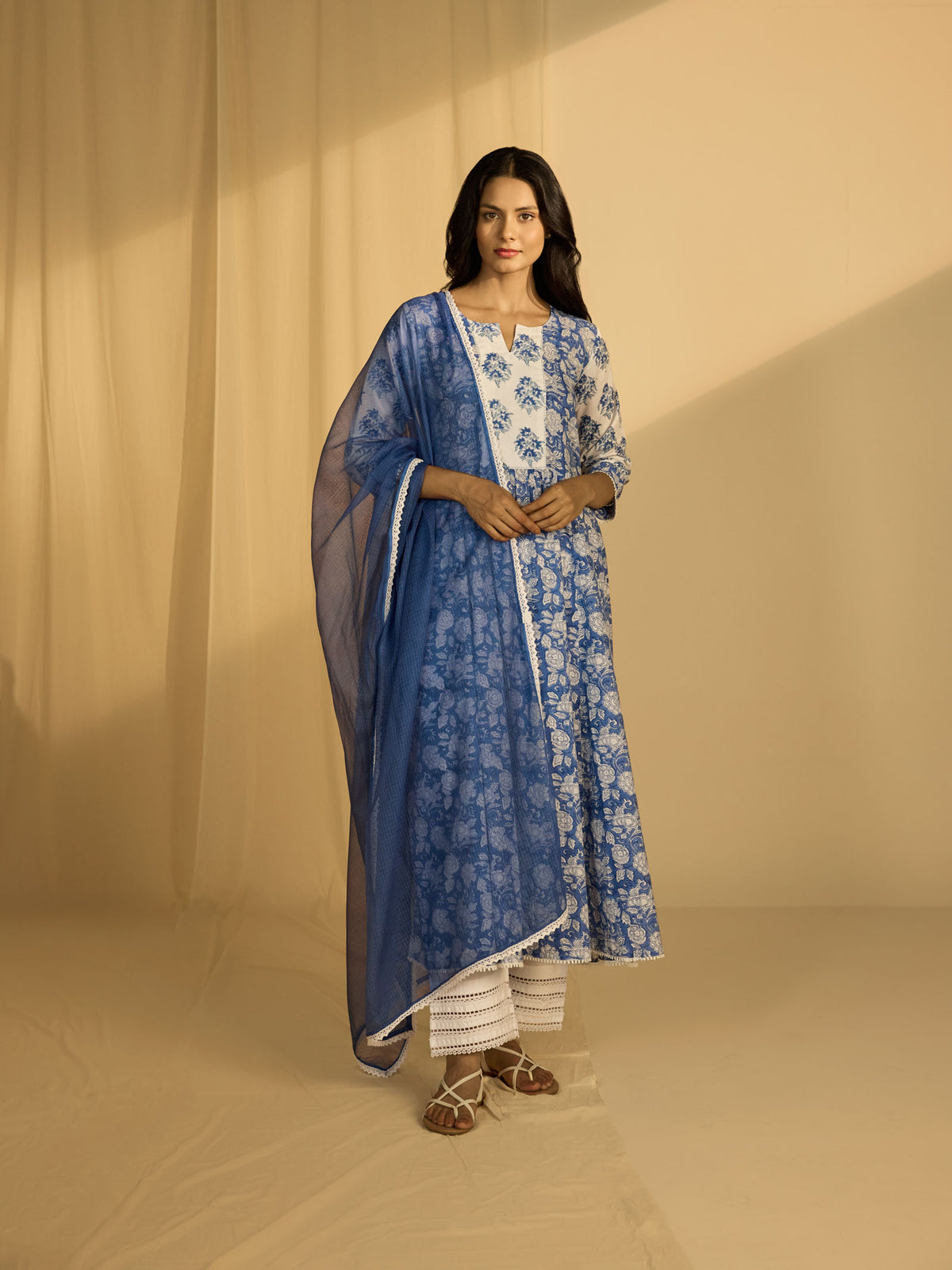 Busy Blue Kota Dupatta