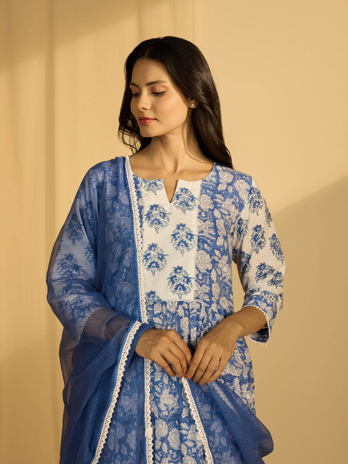 Busy Blue Kota Dupatta