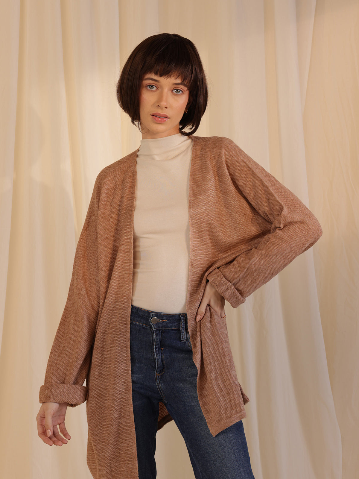 Woollen Shrug - Beige