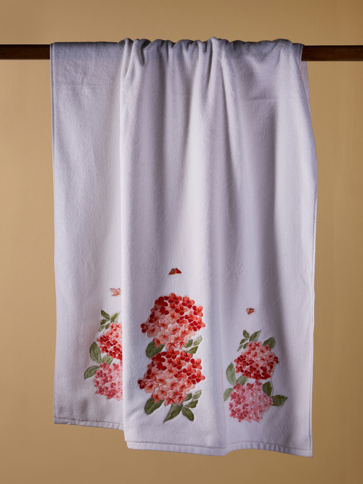 Red Ixora Bath Towel