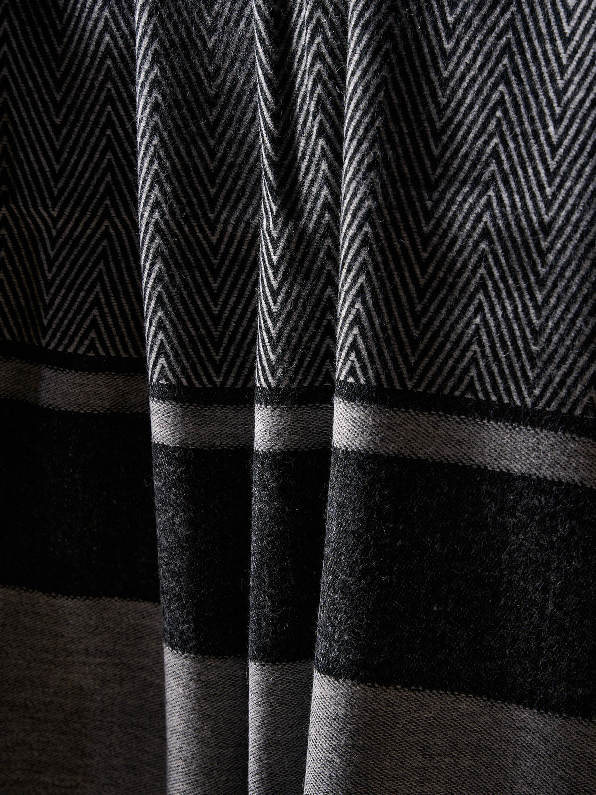 Woollen Throw Handloom- Black