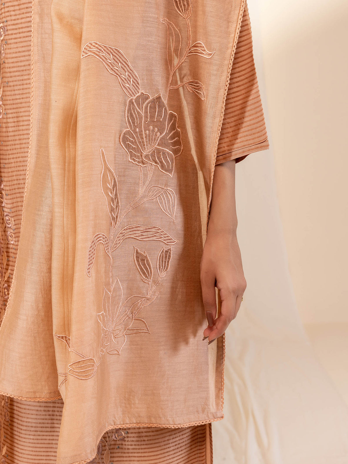 Skin Tones Honey Chanderi Dupatta