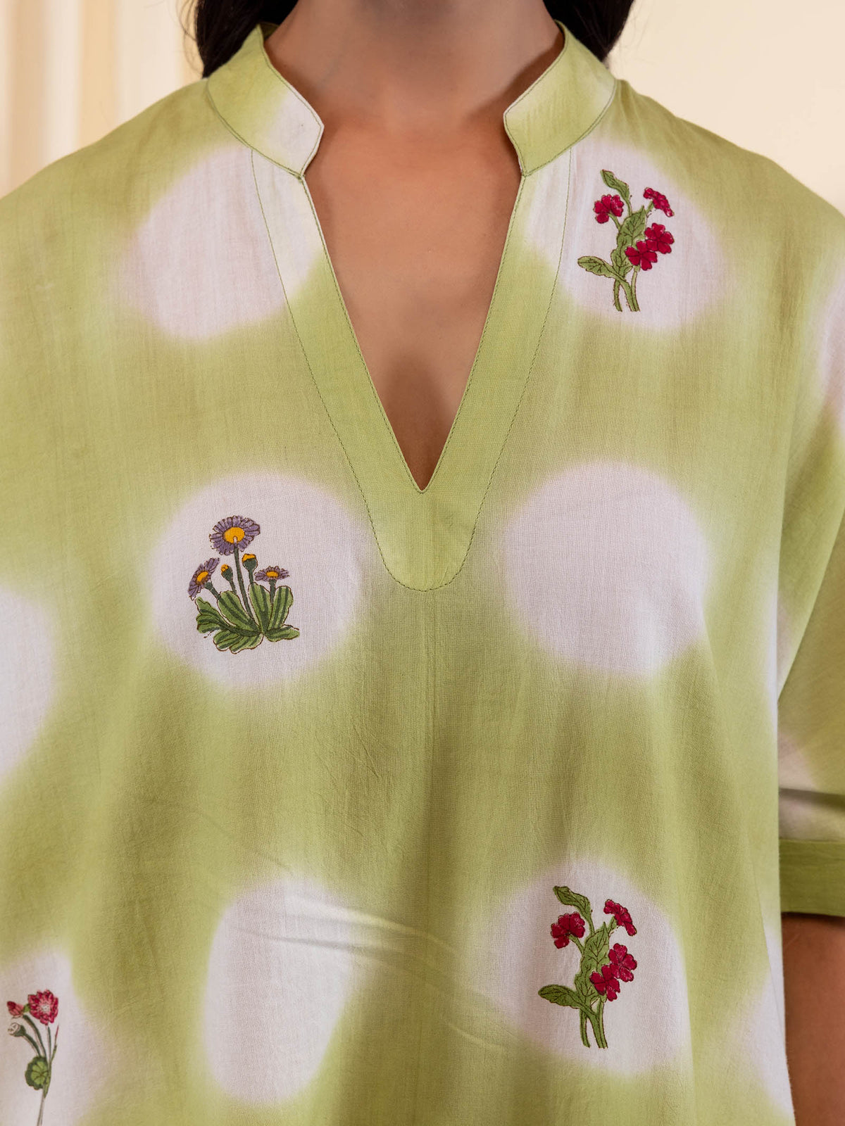 Izel Green Cotton Tunic