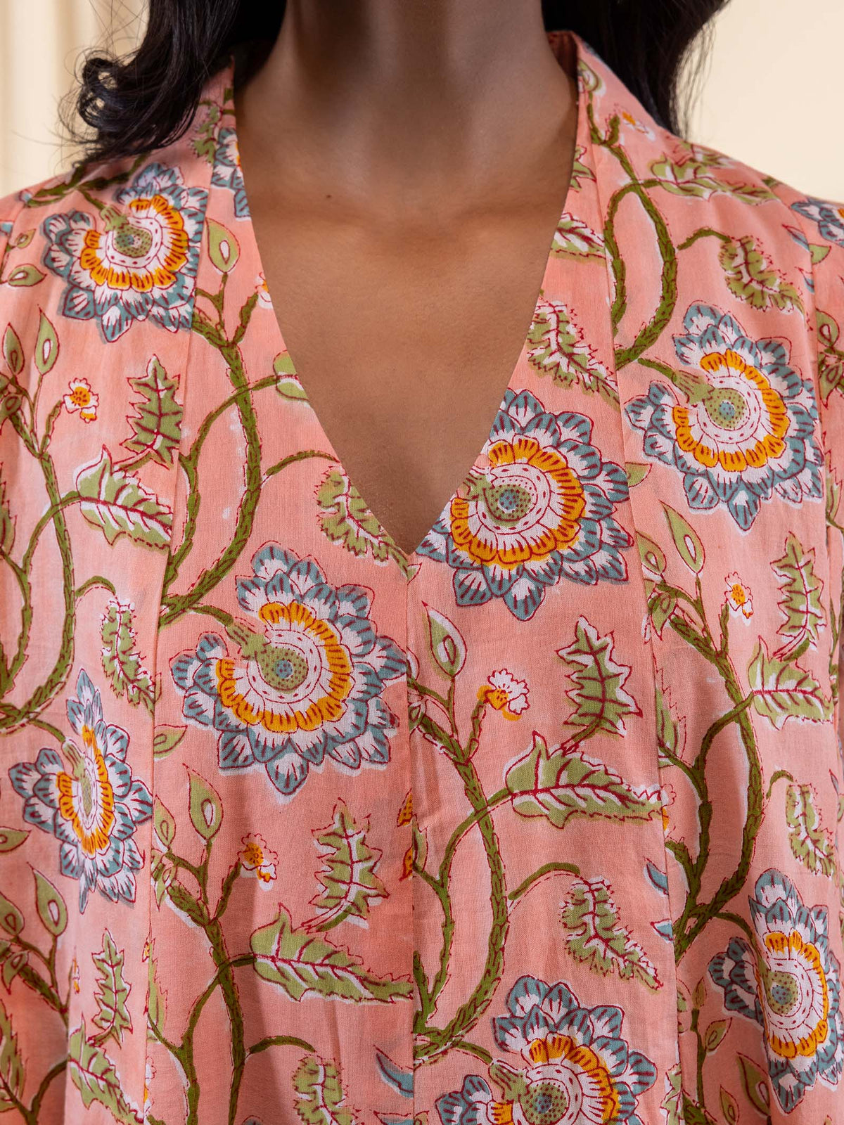 Miss Peach Cotton Dress