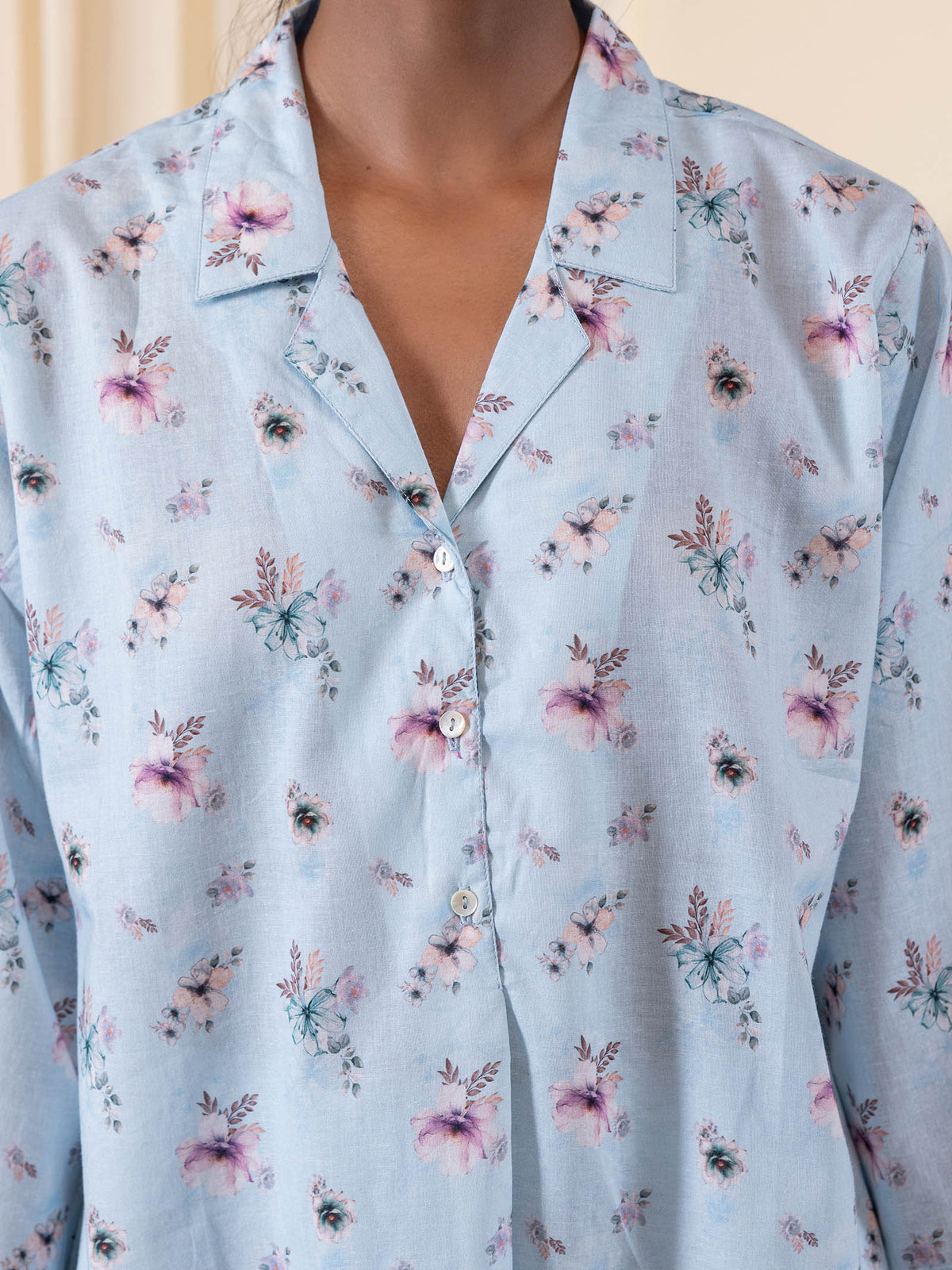 Serene Bloom Voile Night Suit