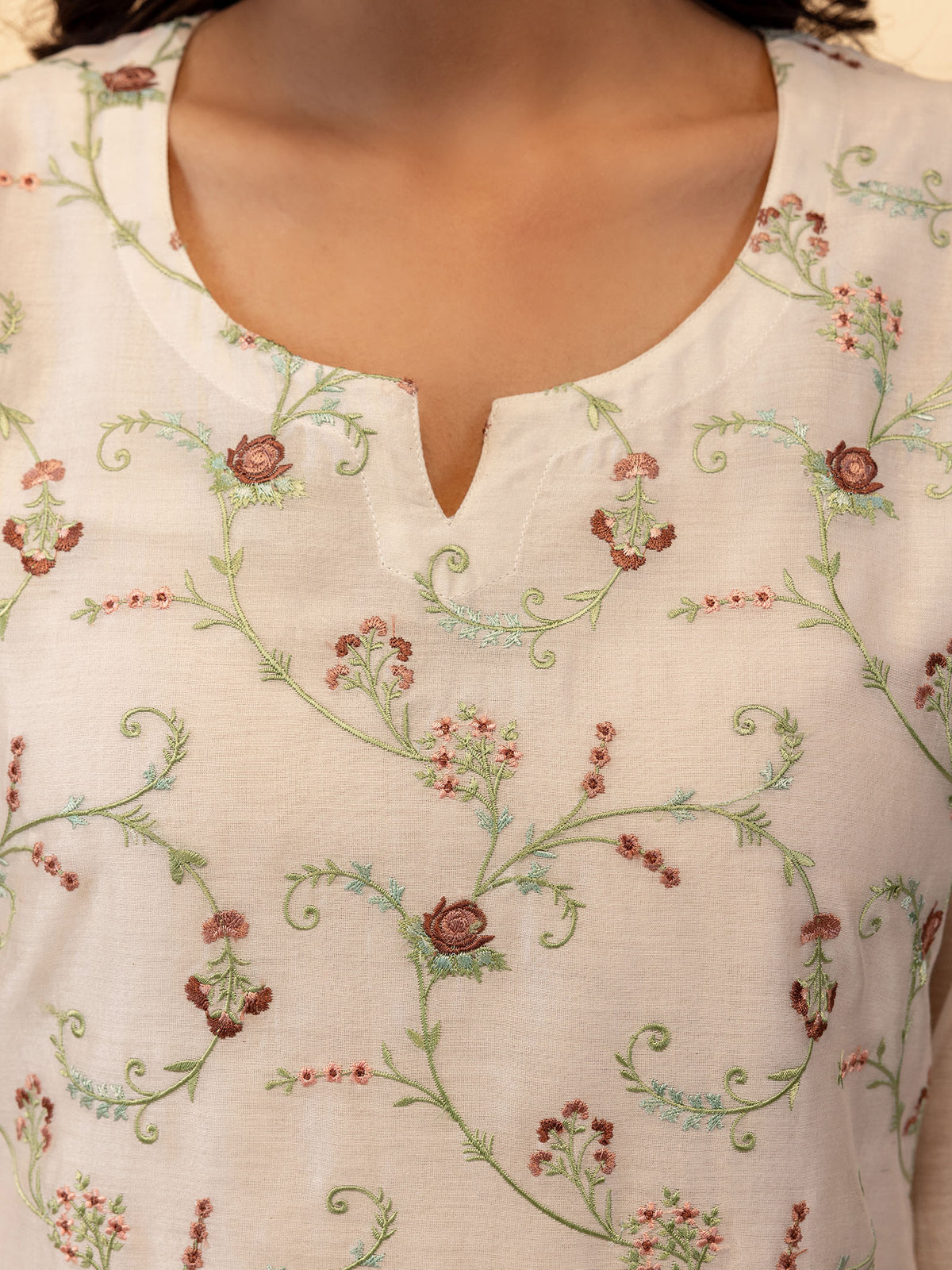 Skin Tones Ivory Chanderi Kurta