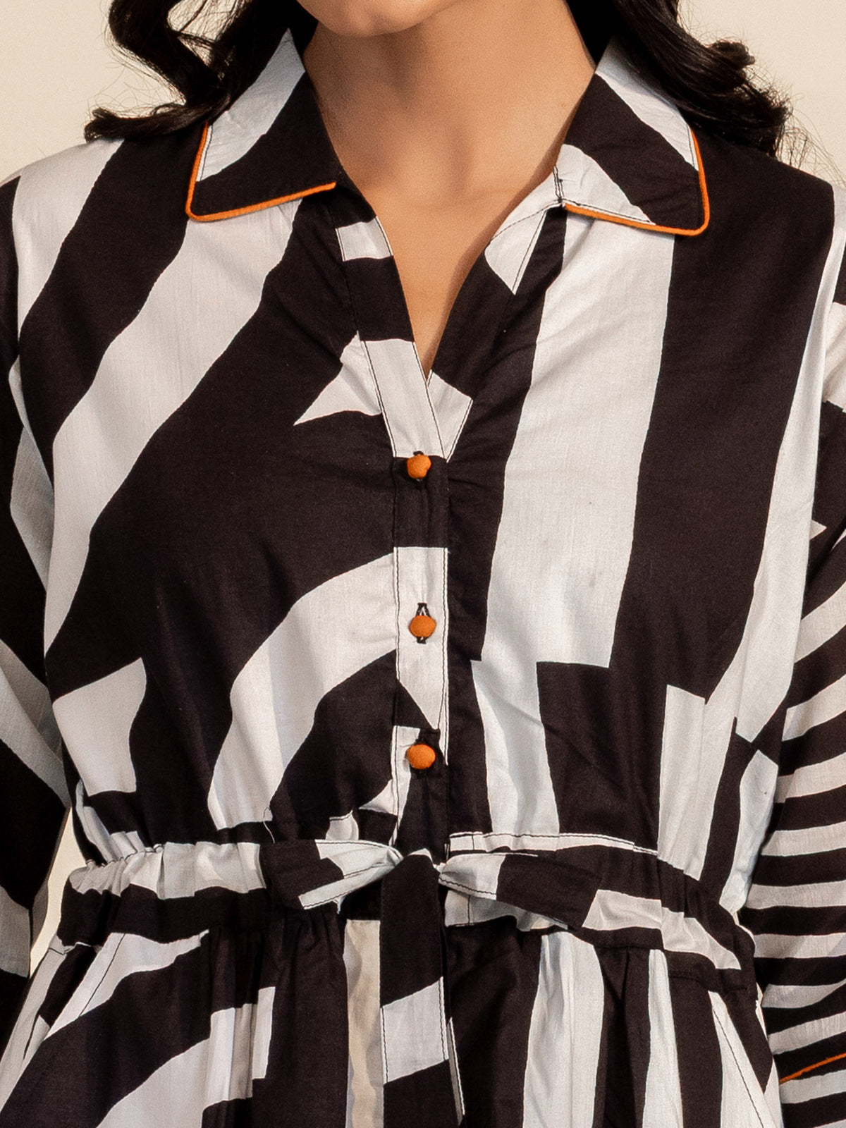 Colour Chrome Terracotta Cotton Dress