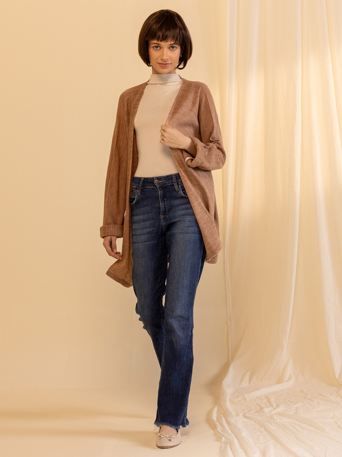 Woollen Shrug - Beige