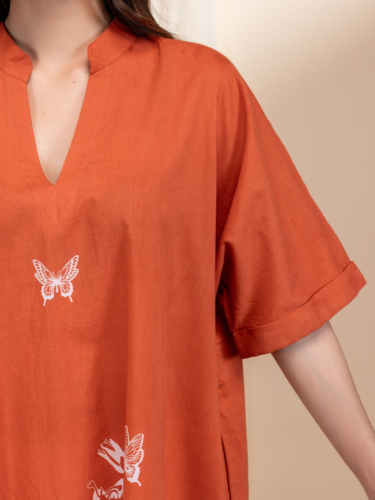 Bricks and Butterflies Cotton Tunic