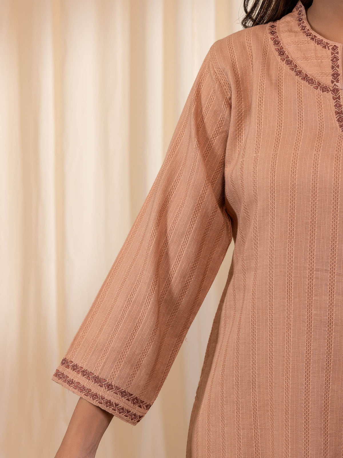 Skin Tones Caramel Cotton Kurta
