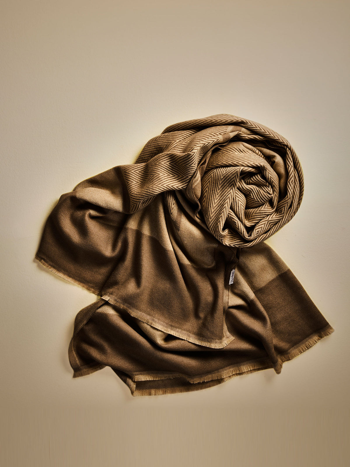 Woollen Throw Handloom- Beige