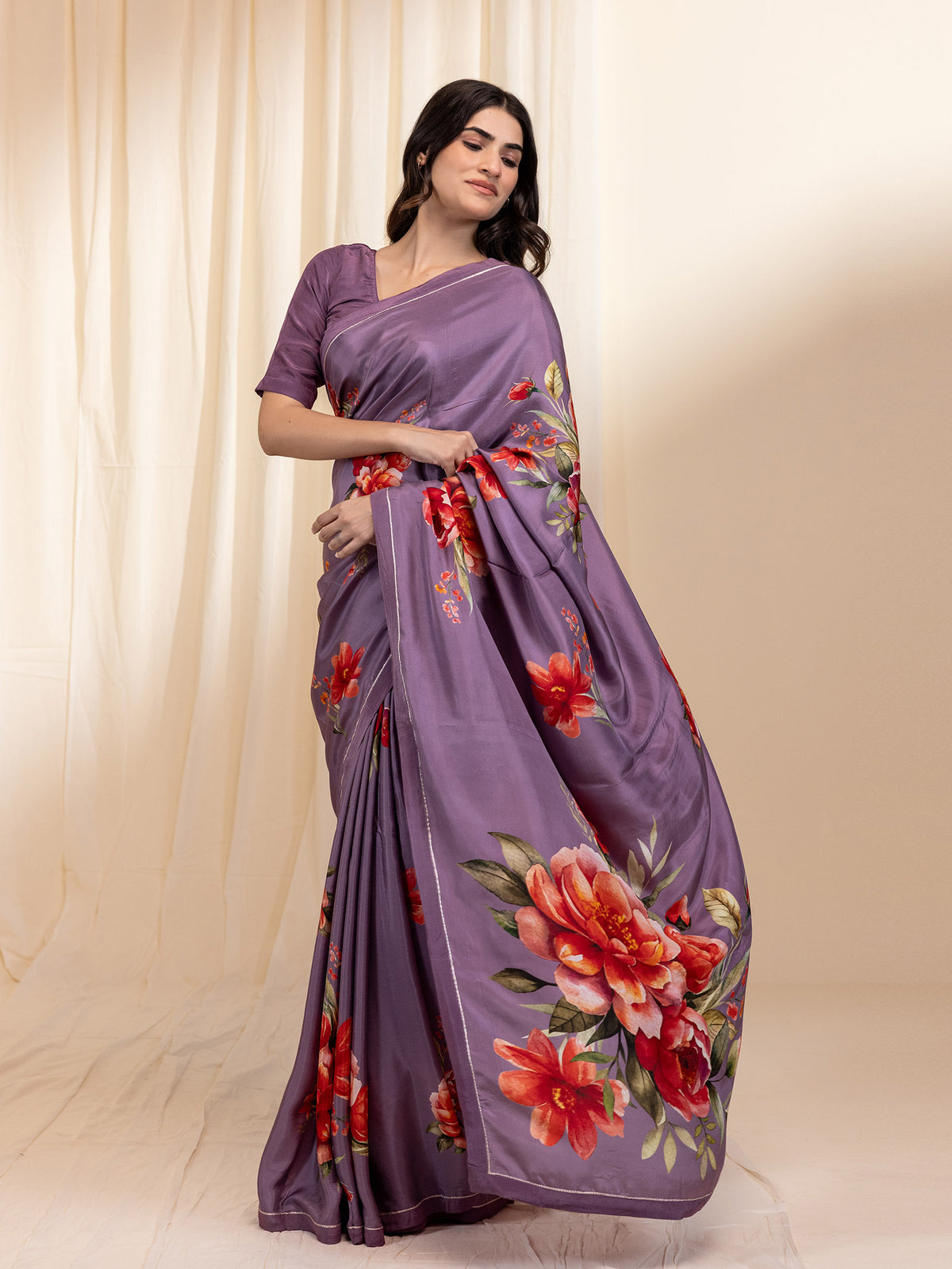 Mauve 2025 Silk Saree