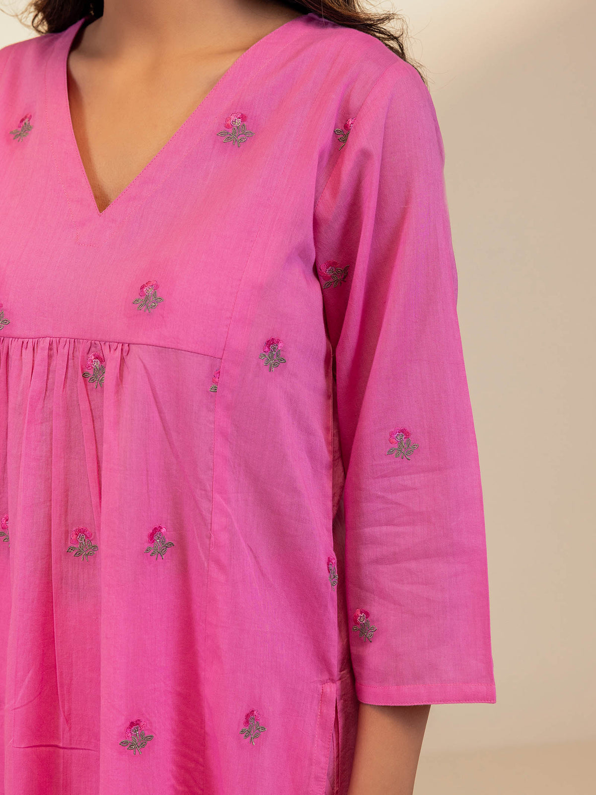 The Artisans Blush Voile Kurta