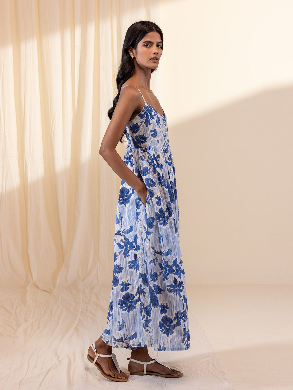 Blue Threads Cotton Dress