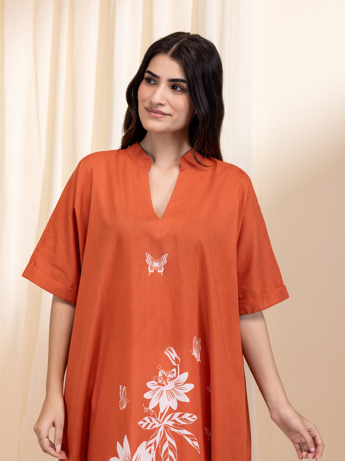 Bricks and Butterflies Cotton Tunic