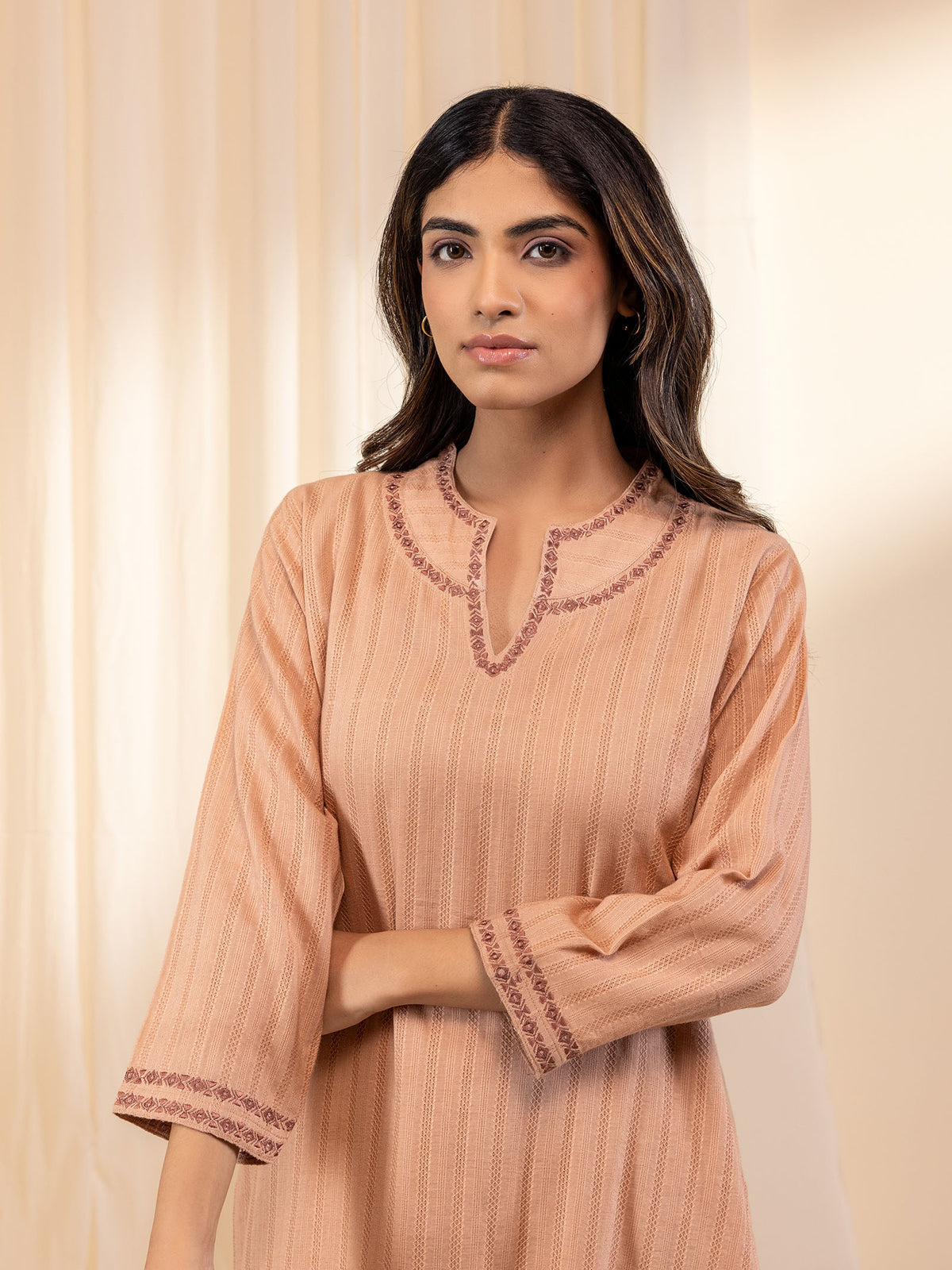 Skin Tones Caramel Cotton Kurta