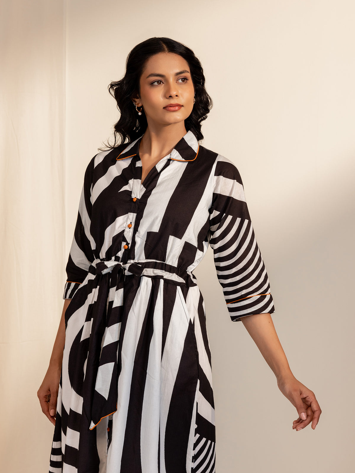 Colour Chrome Terracotta Cotton Dress