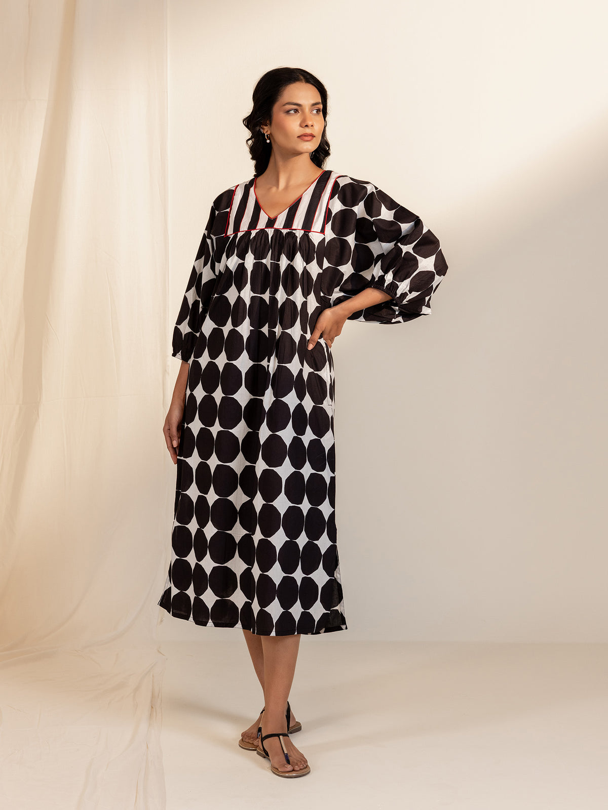 Colour Chrome Wing Cotton Dress